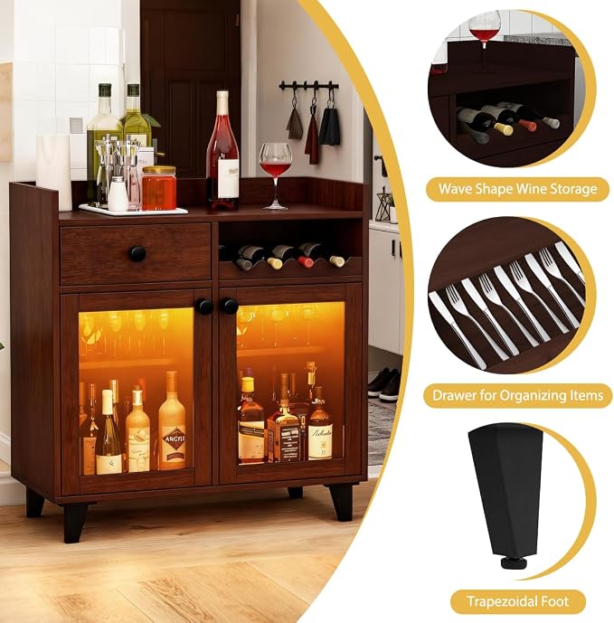 COCO DESIGN Small Wine Cabinet - Image 3