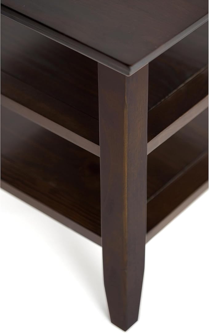 SIMPLIHOME Acadian Solid Wood Transitional-Style 48-inch Wide Coffee Table - Image 9
