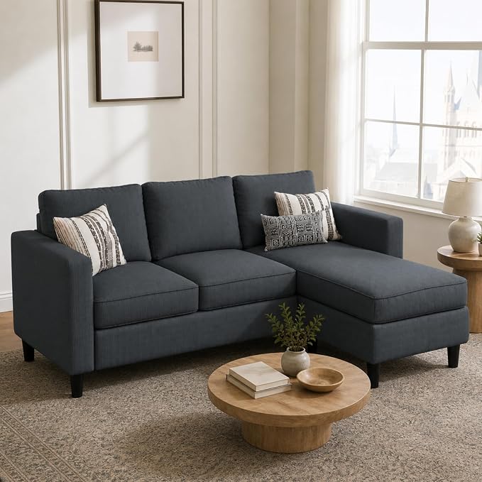 Nuturelly Convertible Sectional Sofa Couch by Nuturelly