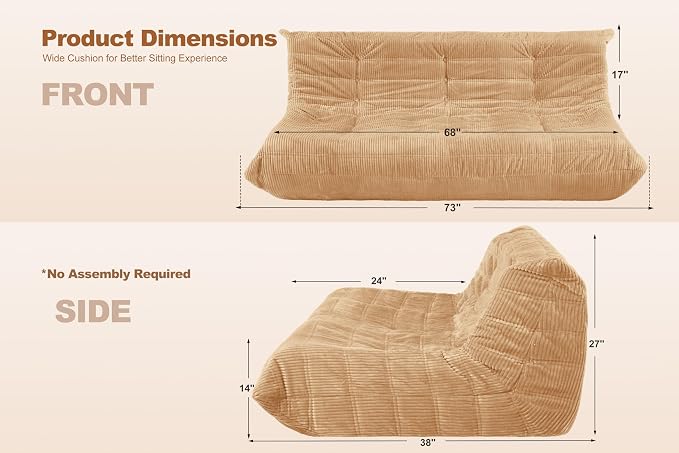 Bean Bag Chair, Giant Beanbag Chairs - Image 2