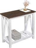 Farmhouse End Table Narrow Side Table Living Room Slim End Tables by FEUFOAM