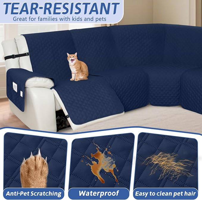 Arfntevss Recliner Sectional Couch Covers 1OO% Waterproof L Shape Sofa Cover - Image 5