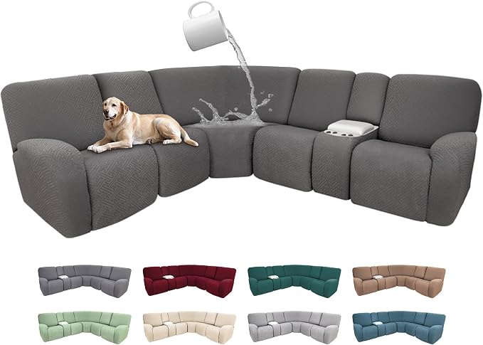 100% Waterproof Sectional Recliner Couch Covers by ROFASVCO