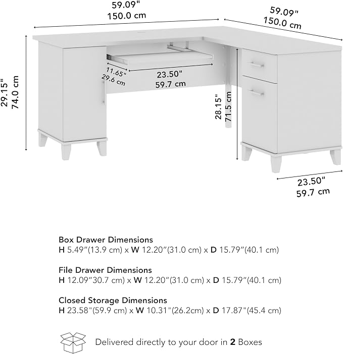 Bush Furniture 60-inch L Shaped Desk - Image 3