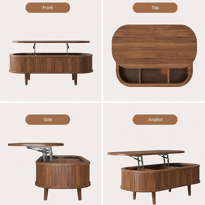 Easyego Oval Lift Top Coffee Table - Image 7