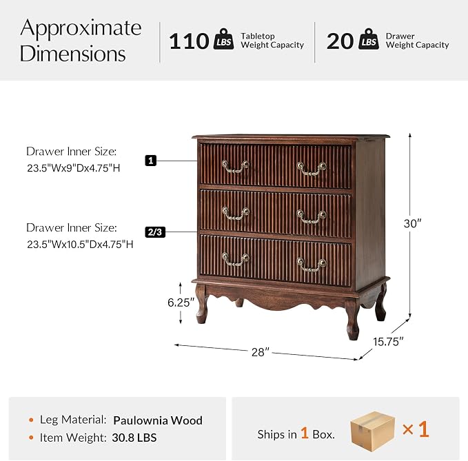 HULALA HOME Transitional Side Table - Image 2