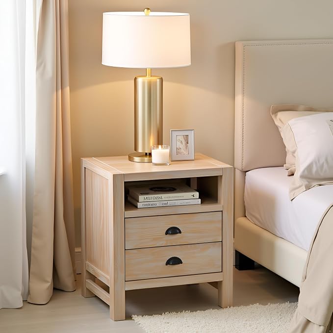 Arden Rustic Wood Nightstand - Image 6