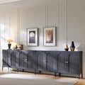 IFBUY Modern Sideboard Buffet Cabinet, 123.5" W Fluted Arched Buffet Cabinet by IFBUYFarmhouseFurniture