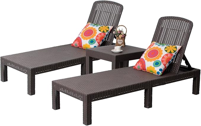 DIMAR GARDEN Outdoor Chaise Lounge, Pool Lounge Chair by DIMARGARDEN