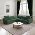 Power Recliner Sectional Sofa, L-Shaped Living Room Furniture Set, Flannel by GEBADOL