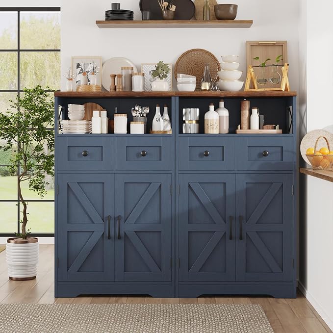 Befrases Farmhouse Blue Storage Cabinet - Image 4