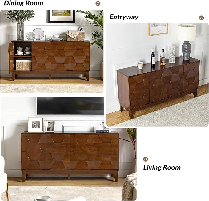 HULALA HOME Mid Century Sideboard Buffet Cabinet - Image 5
