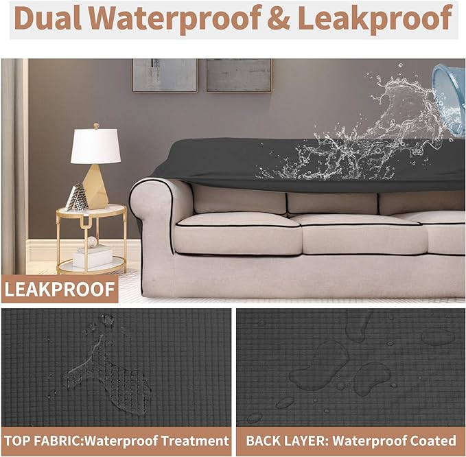 Easy-Going 100% Waterproof Oversized Chair Couch Cover, Dual Waterproof Sofa - Image 3