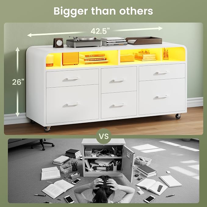 SEDETA 6 Drawer File Cabinet - Image 6