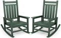 SERWALL Oversized Outdoor Rocking Chair Set of 2, HDPE Rocker by SERWALL