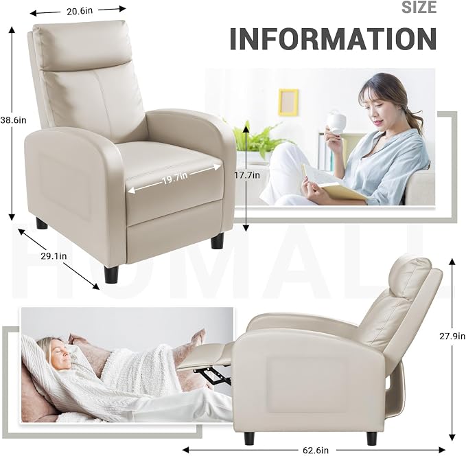 Homall Recliner Chair, Recliner Sofa - Image 3