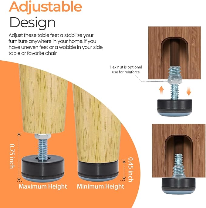​1/4-20 Leveling Feet - Image 3