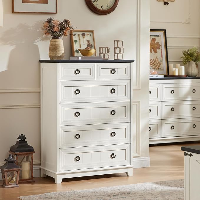 Joaxswe Farmhouse 6 Drawer Dresser - Image 6