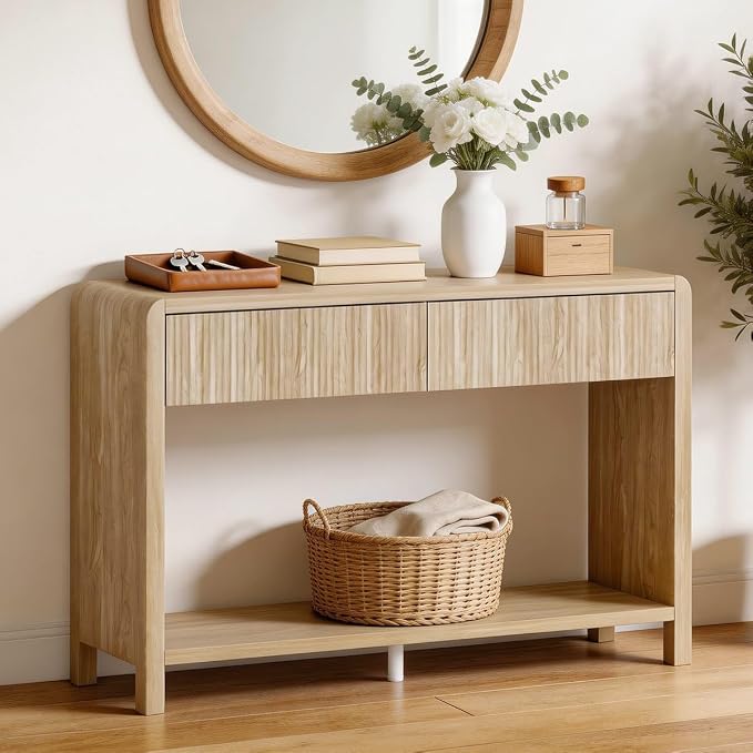 FATORRI Console Table for Entryway Storage, Wood Sofa Tables for Living Room - Image 9
