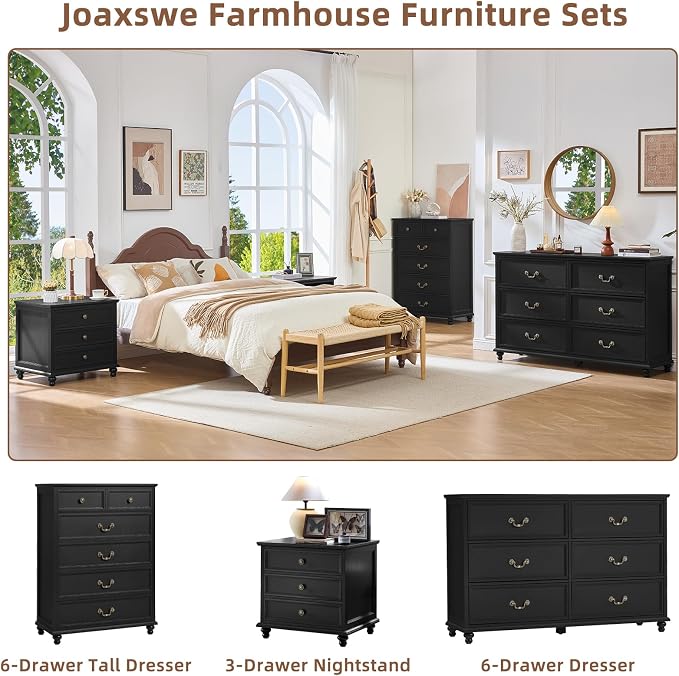 Joaxswe Farmhouse 6 Drawers Dresser - Image 6