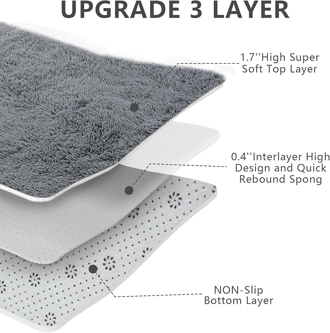 Shag Area Rugs for Bedroom Living Room, 8X10 Ultra Soft Fluffy Area Rugs for - Image 4