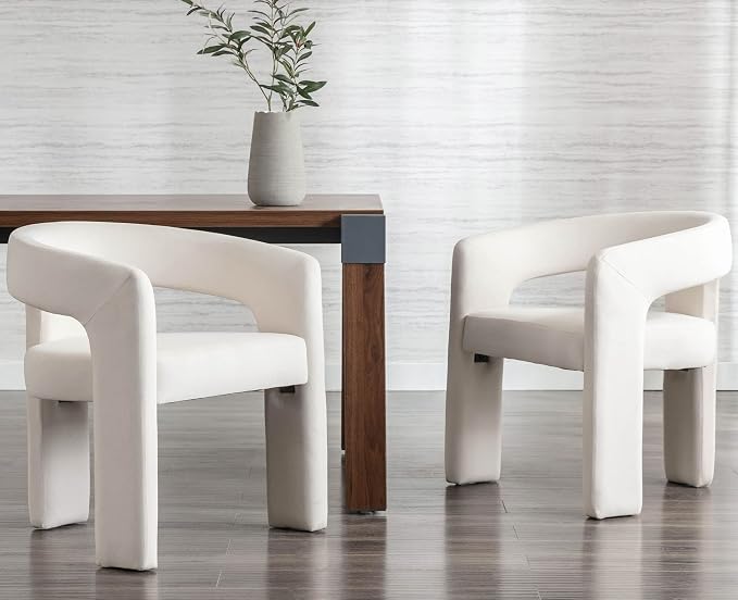 VESCASA Velvet Barrel Dining Chair - Image 4