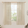LAMIT Natural Linen Semi Sheer Curtains 63 Inch by LAMIT