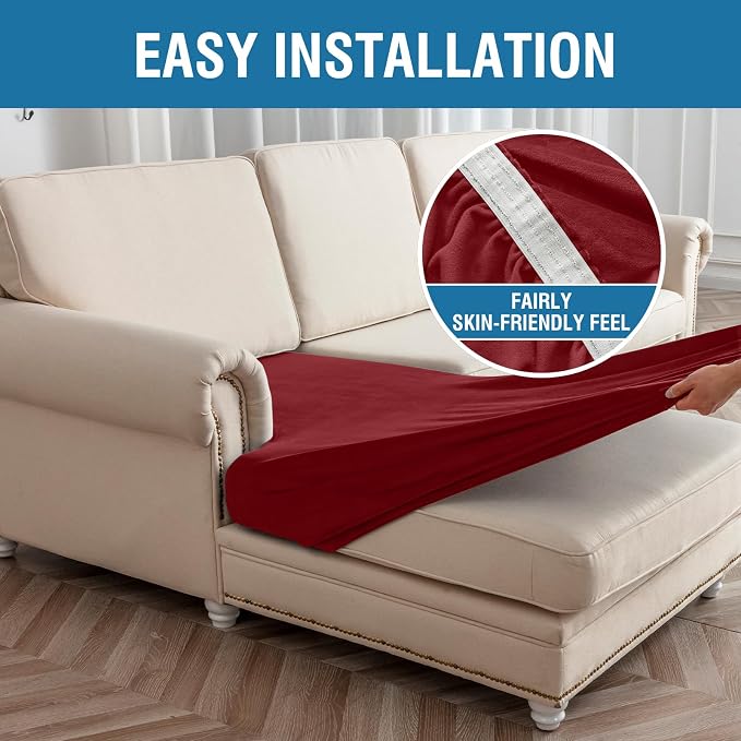 Couch Cover Velvet Chaise Cushion Cover - Image 5