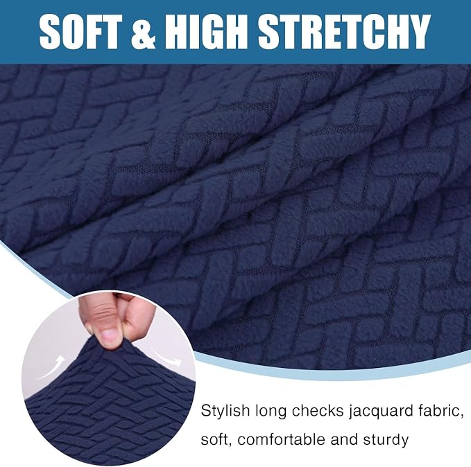Smiry Waterproof Couch Cushion Covers, Stretch Jacquard Thick Sofa Cushion - Image 7