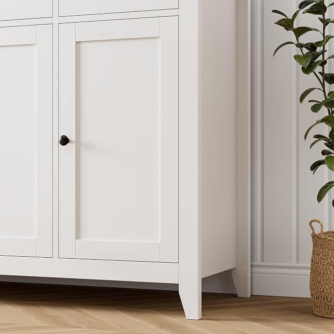 HORSTORS 55" Buffet Cabinet, Modern Farmhouse Sideboard Buffet - Image 7