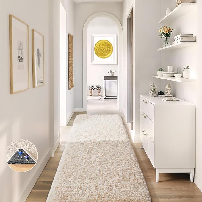 Ophanie Runner Rug for Hallway, 2x7 Washable Non-Slip Fluffy Soft Bedside Rugs by Ophanie