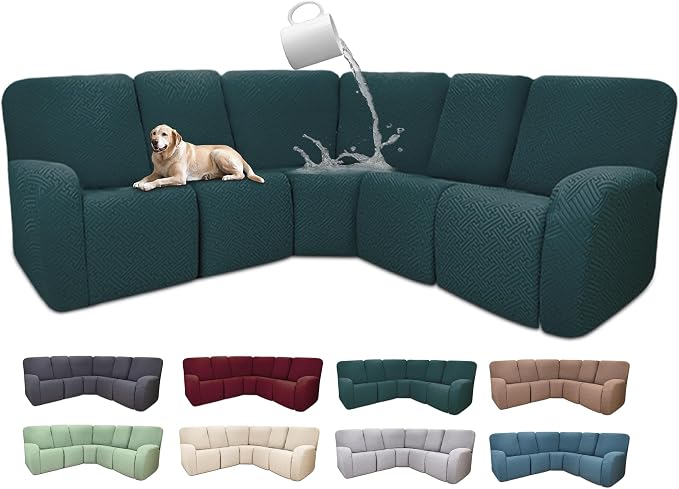 100% Waterproof Sectional Recliner Couch Covers by ROFASVCO