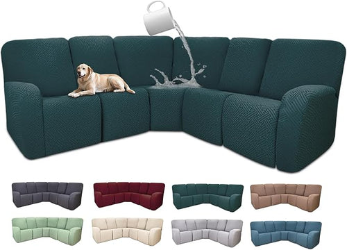 100% Waterproof Sectional Recliner Couch Covers by ROFASVCO