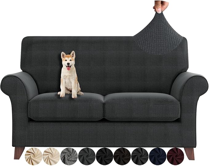 ZNSAYOTX 3 Piece Loveseat Covers by ZNSAYOTX