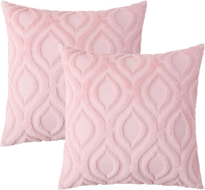 decorUhome Summer Throw Pillow Covers 20x20 Inch Set of 2, Soft Plush Faux Wool - Image 9