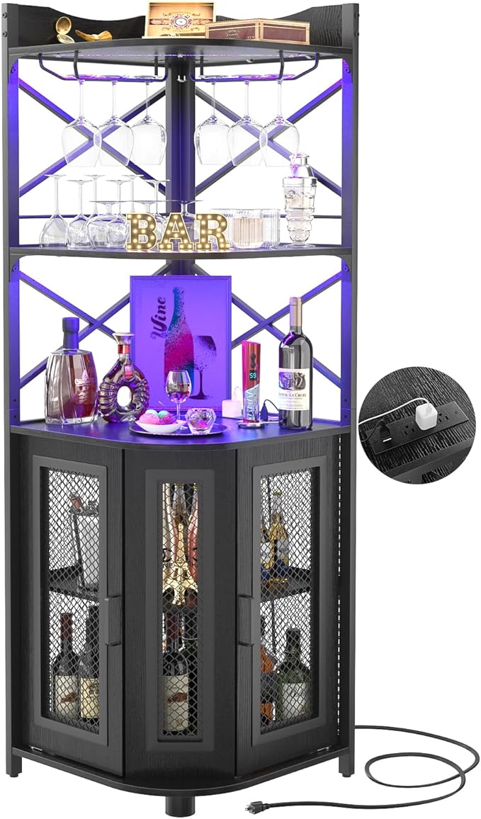 Aheaplus Corner Bar Cabinet by Aheaplus