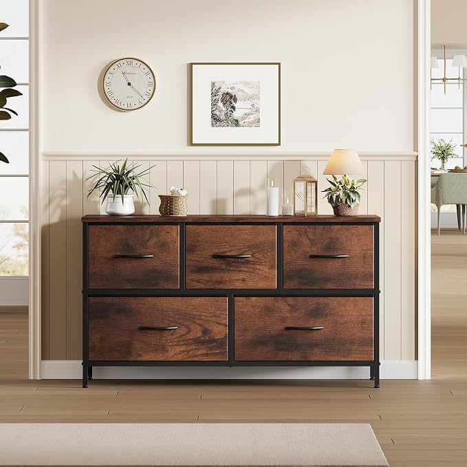 OLIXIS 5 Drawer Dresser for Bedroom, Closet Chest Organizer Furniture, TV Stand - Image 7