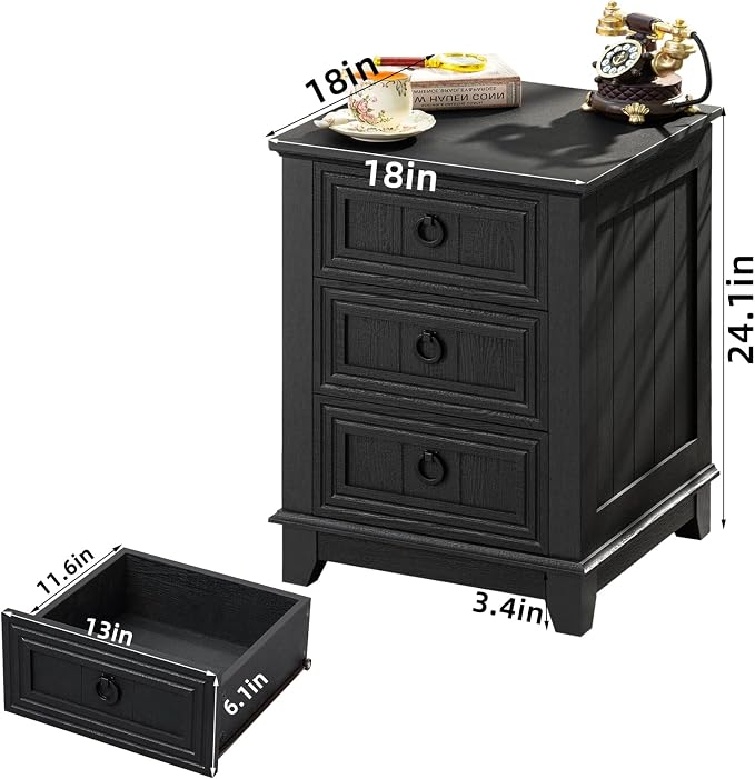 Joaxswe 18" Farmhouse Night Stand - Image 2