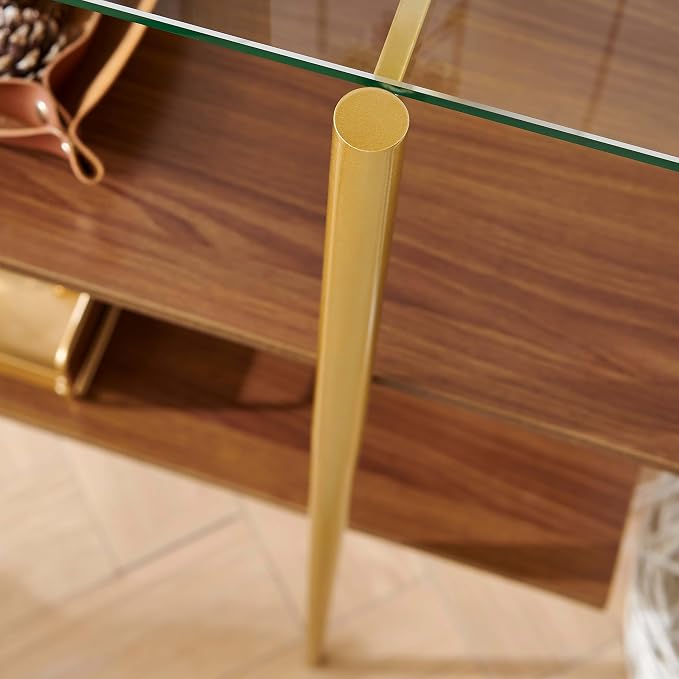 LumFurn Glass Console Table for Living Room, Foyer & Entrance, H41 x W14 x - Image 8