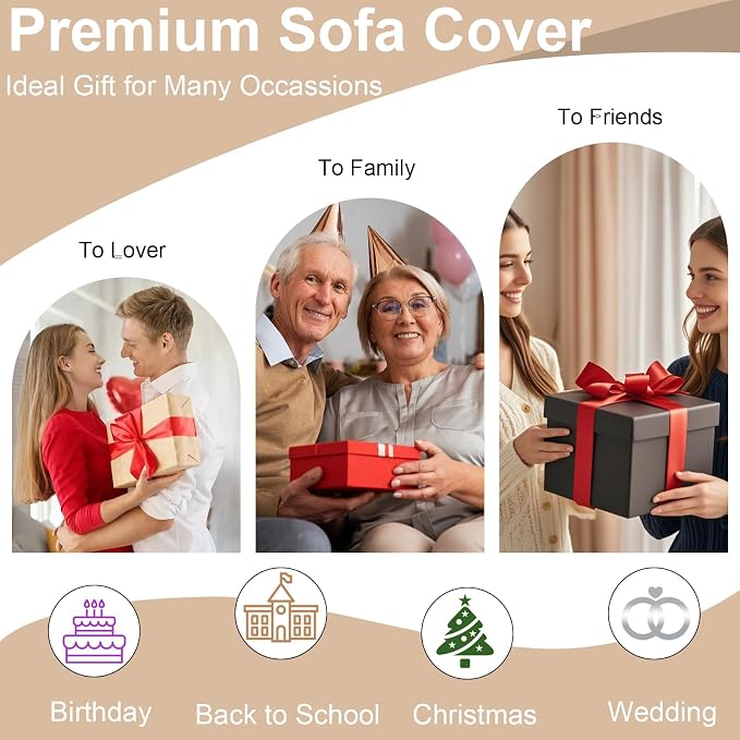 VClife Boho Couch Cover, Washable Sofa Cover - Image 9