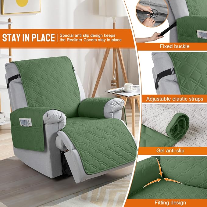 VANSOFY 100% Waterproof Recliner Chair Covers, Recliner Cover Non-Slip Dog - Image 5