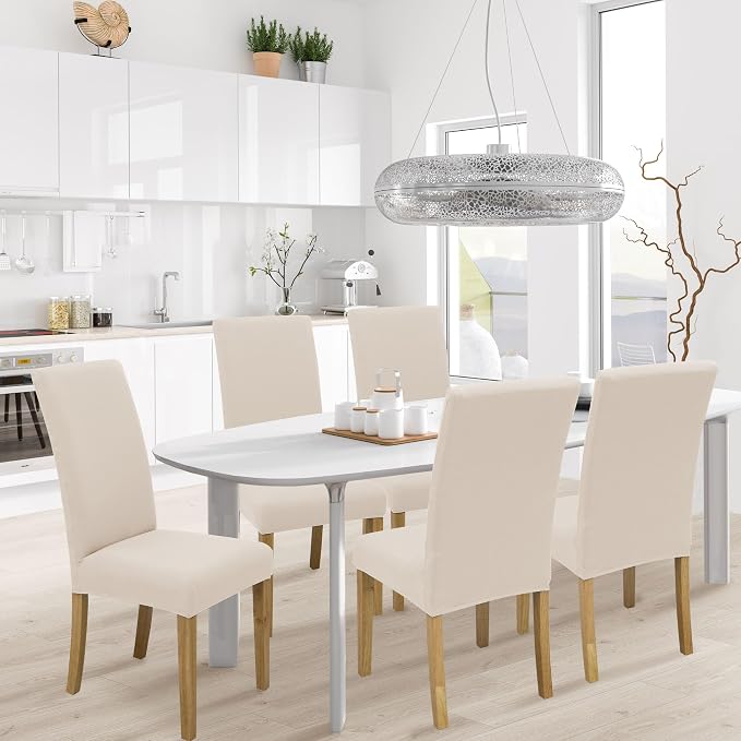BIETYONE Stretch Dining Chair Covers Set of 2, Soft Removable Washable Kitchen - Image 2