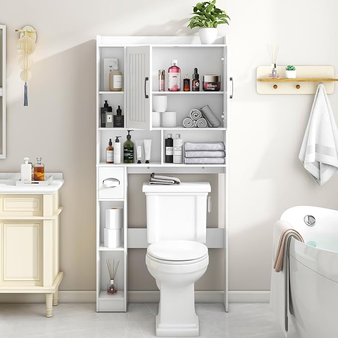 Vabches Over The Toilet Storage Cabinet, Farmhouse Storage Cabinet Over Toilet - Image 5