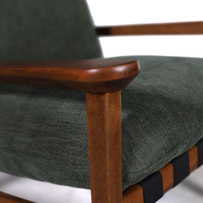 Grain Wood Furniture Solid Wood Mid Century Lounge Chair - Image 8