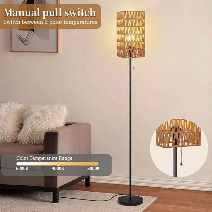 Ruiever Floor Lamp for Living Room, Farmhouse Floor lamp, Modern Standing lamp - Image 7