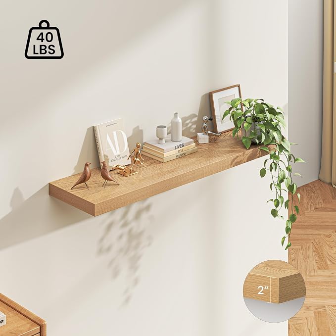 Dreamland 55" Floating Shelves for Wall, Wall-Mounted Shelves for Bedroom - Image 5