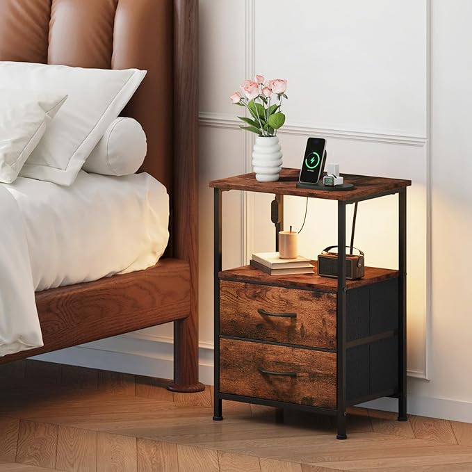 Somdot Nightstands Set of 2, End Tables - Image 2