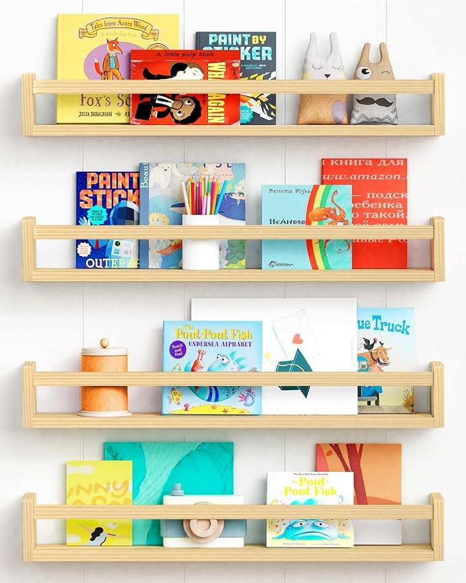 Forbena Natural Wood Nursery Bookshelves by Forbena