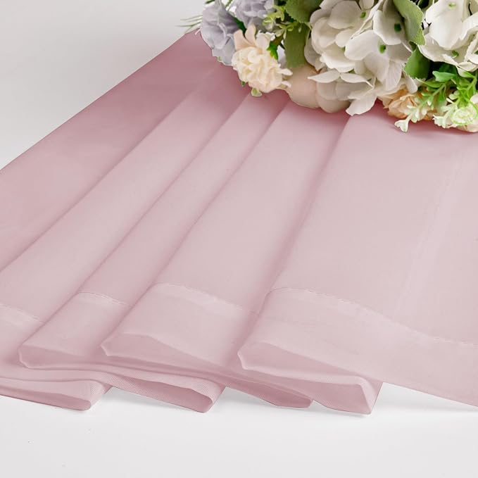 Chyhomenyc Sheer Curtains 45 Inch Long 2 Panels, Short Voile Drapes - Image 9
