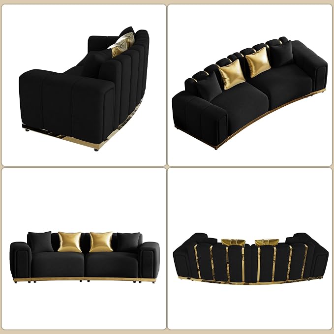 Oversized Velvet Chesterfield Couch - Image 6